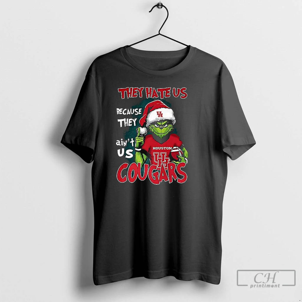 Classic Santa Grinch They Hate Us Because They Aint Us Houston Cougars T Shirts Sweater