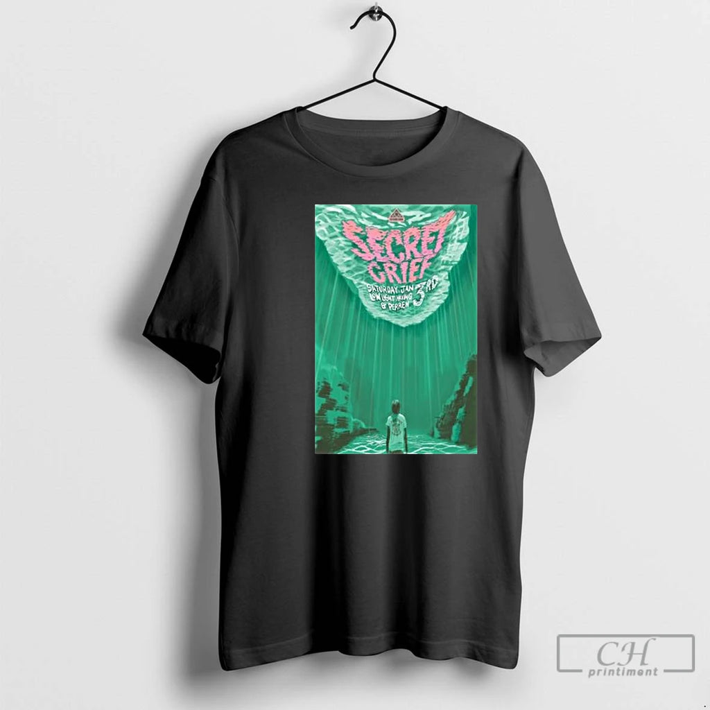 Classic Secret Grief Grand Rapids Mi January 3 2026 Concert Circle Black T Shirts Sweater