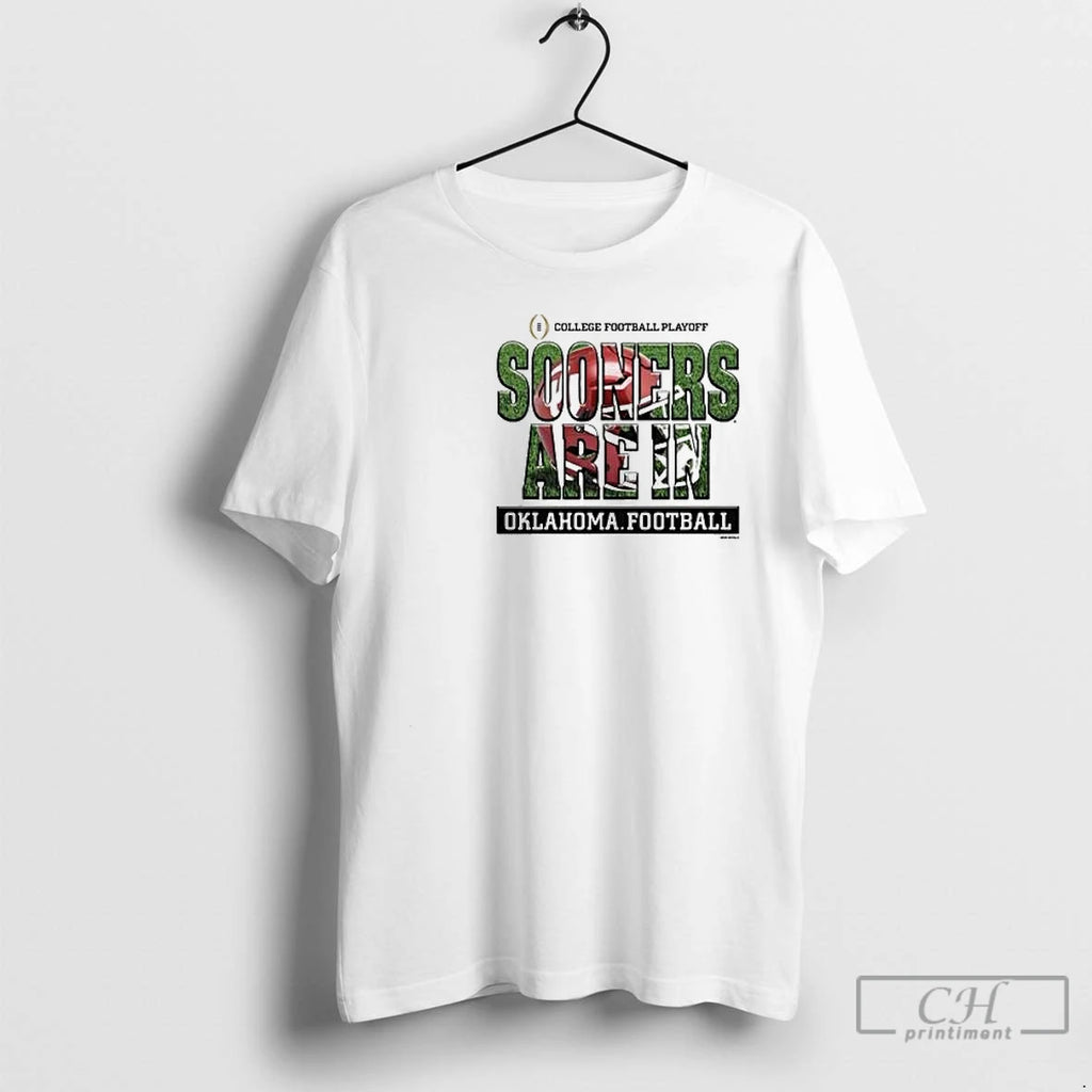 Classic Sooners Are In Oklahoma Sooners 2025 Cfp Bound Helmet Circle White T Shirts Sweater