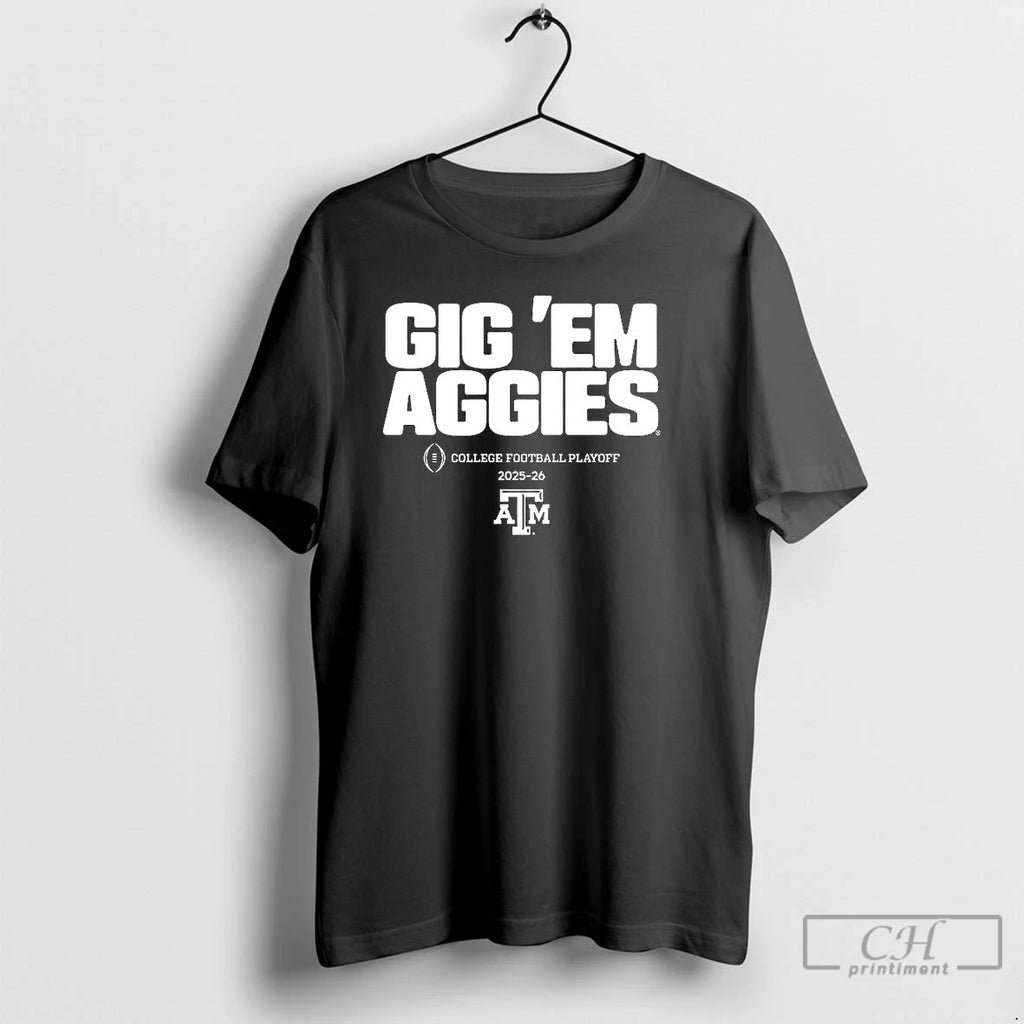Classic Texas Am Aggies Ncaa College Football Playoff Team 2025 2026 Gig Em Aggies Slogan
