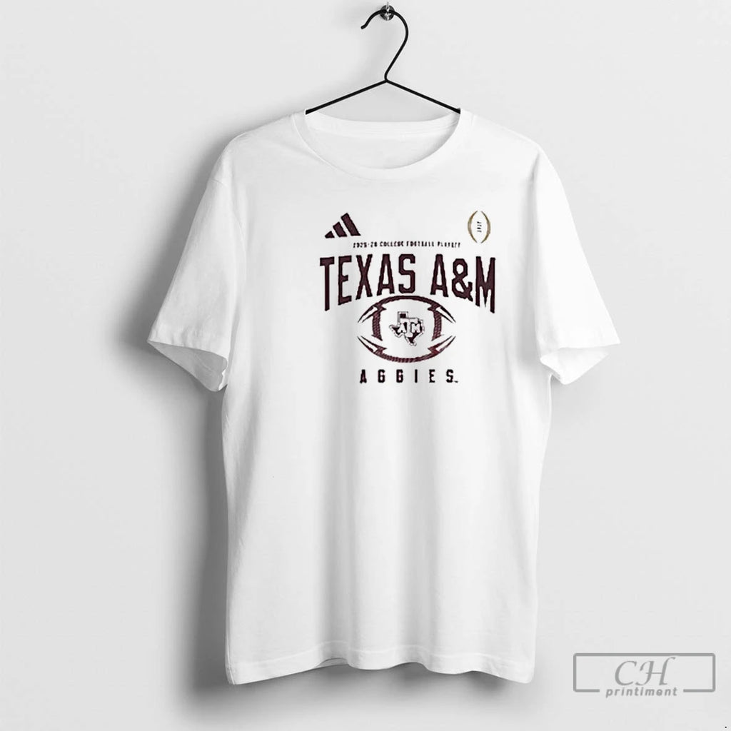 Classic Texas Am Playoff College Football Playoff 2025 2026 Bound Circle White T Shirts Sweater
