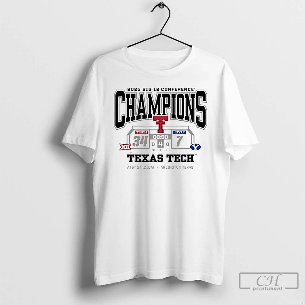 Classic Texas Tech Big 12 Champs 37 7 Byu Score