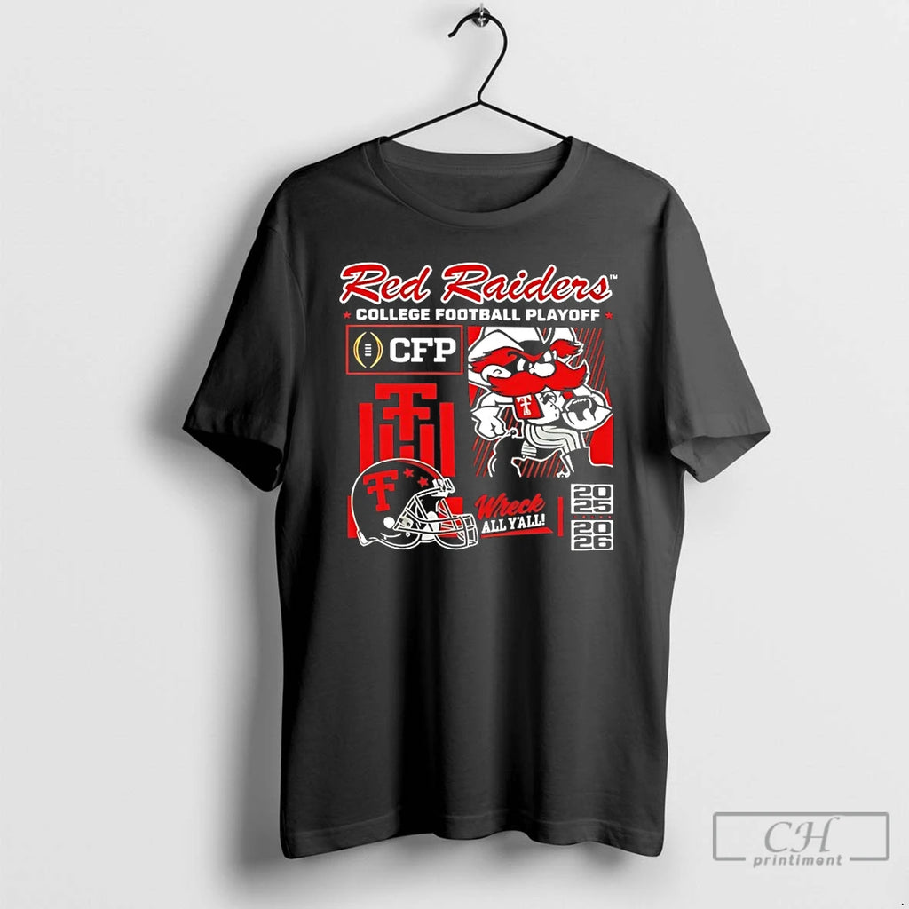 Classic Texas Tech Cfp 2025 2026 Red Raiders Football Wreck Em Tech T Shirts Sweater