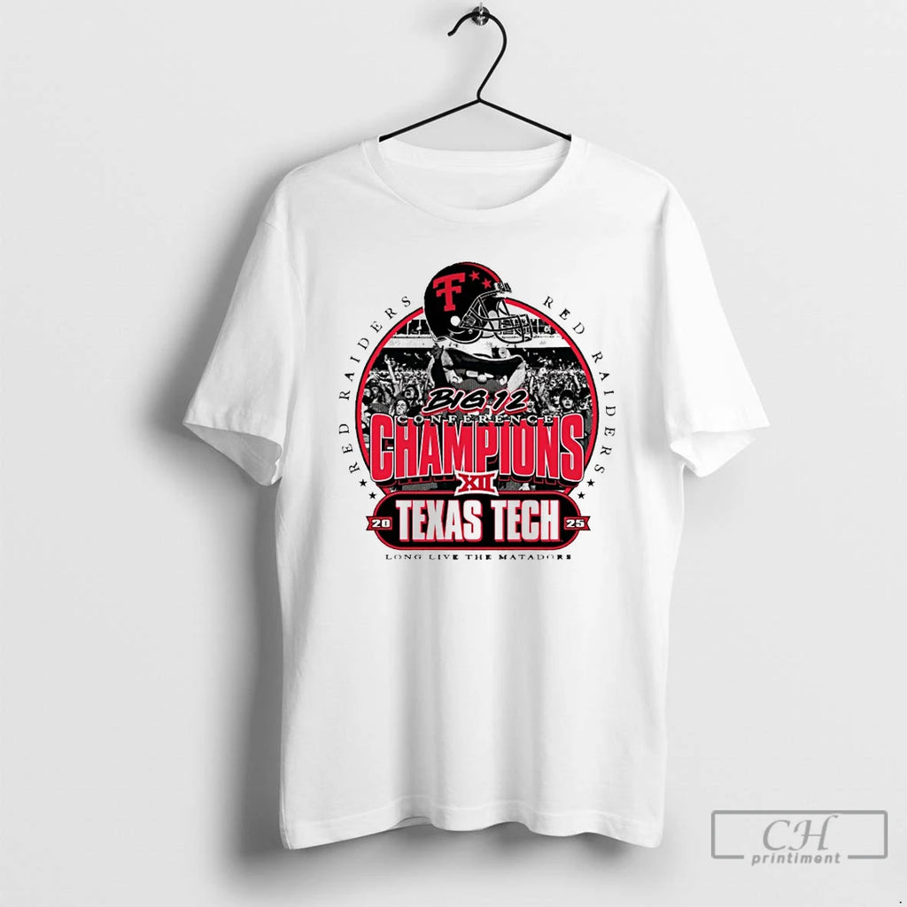 Classic Texas Tech Red Raiders 2025 Big 12 Conference Champions Long Live The Matadors