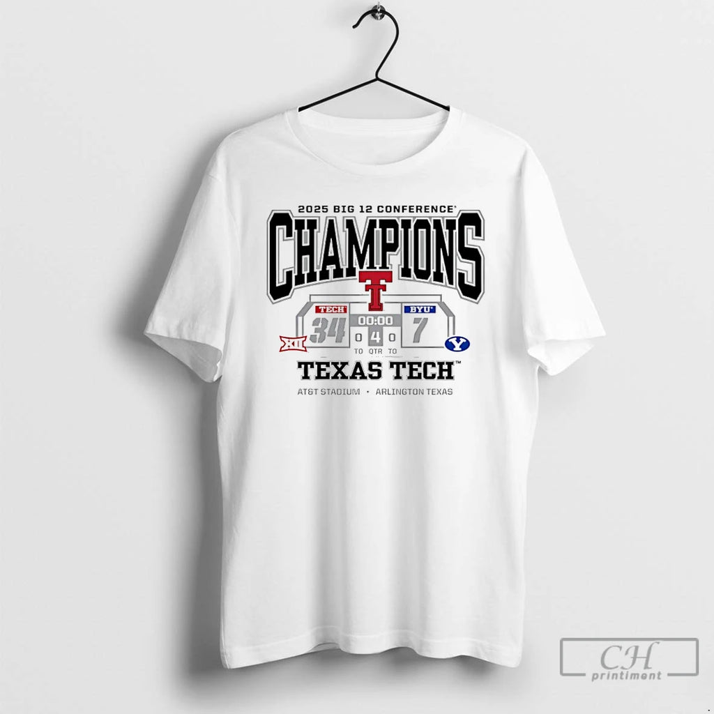 Classic Texas Tech Red Raiders 2025 Big 12 Conference Champions Score