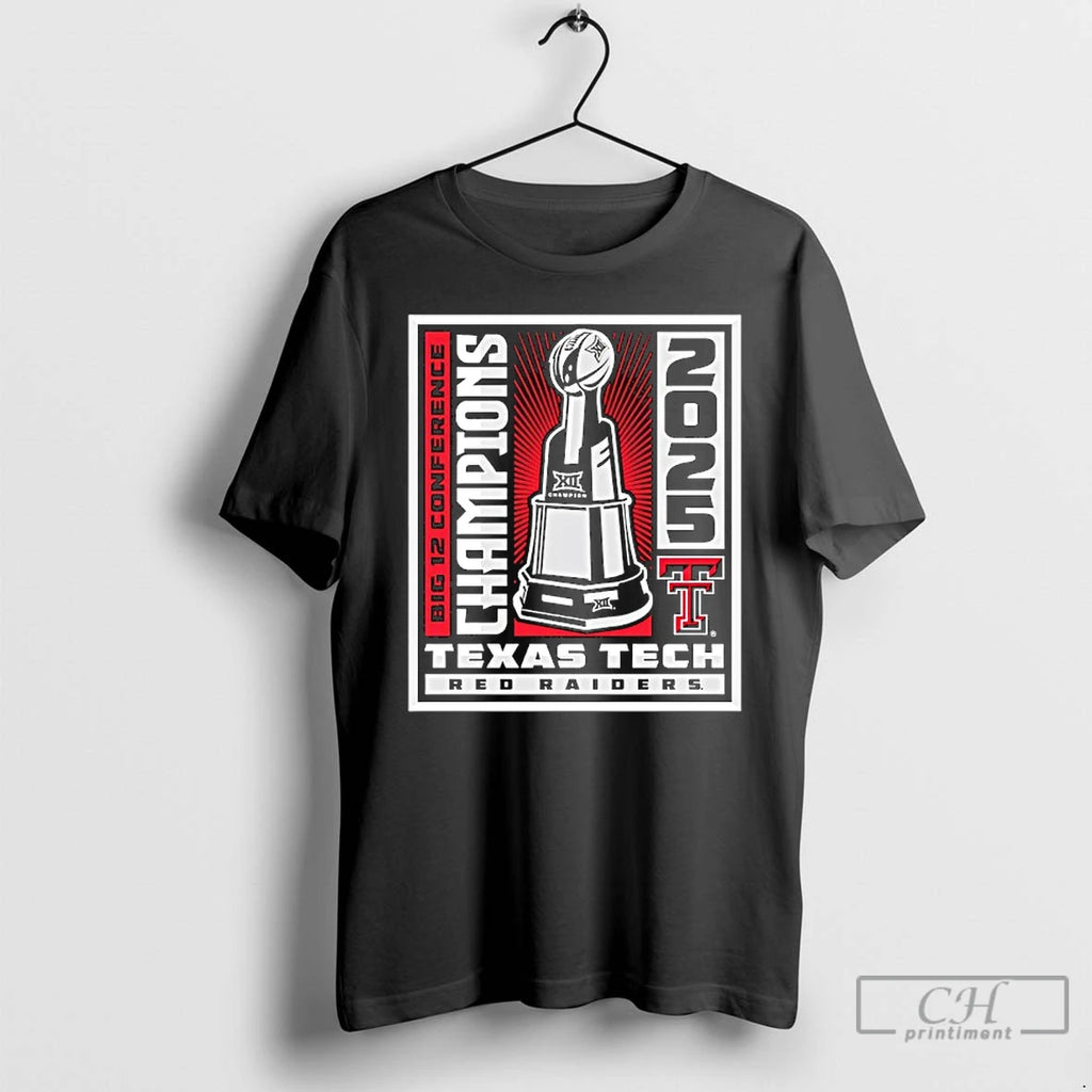 Classic Texas Tech Red Raiders Big 12 Football Conference Champs 2025 Winner Win Trophy