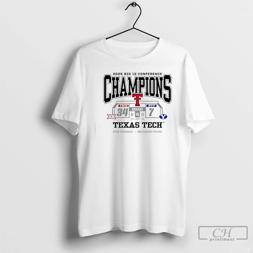 Classic Texas Tech Red Raiders Beat Byu Cougars Big 12 Conference Champions 2025 T Shirts