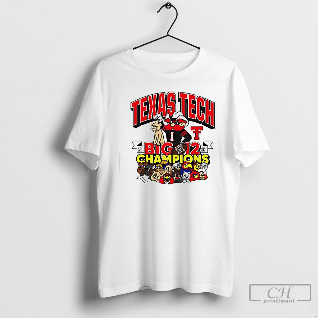 Classic Texas Tech Red Raiders Mascot Big 12 Conference Champions 2025
