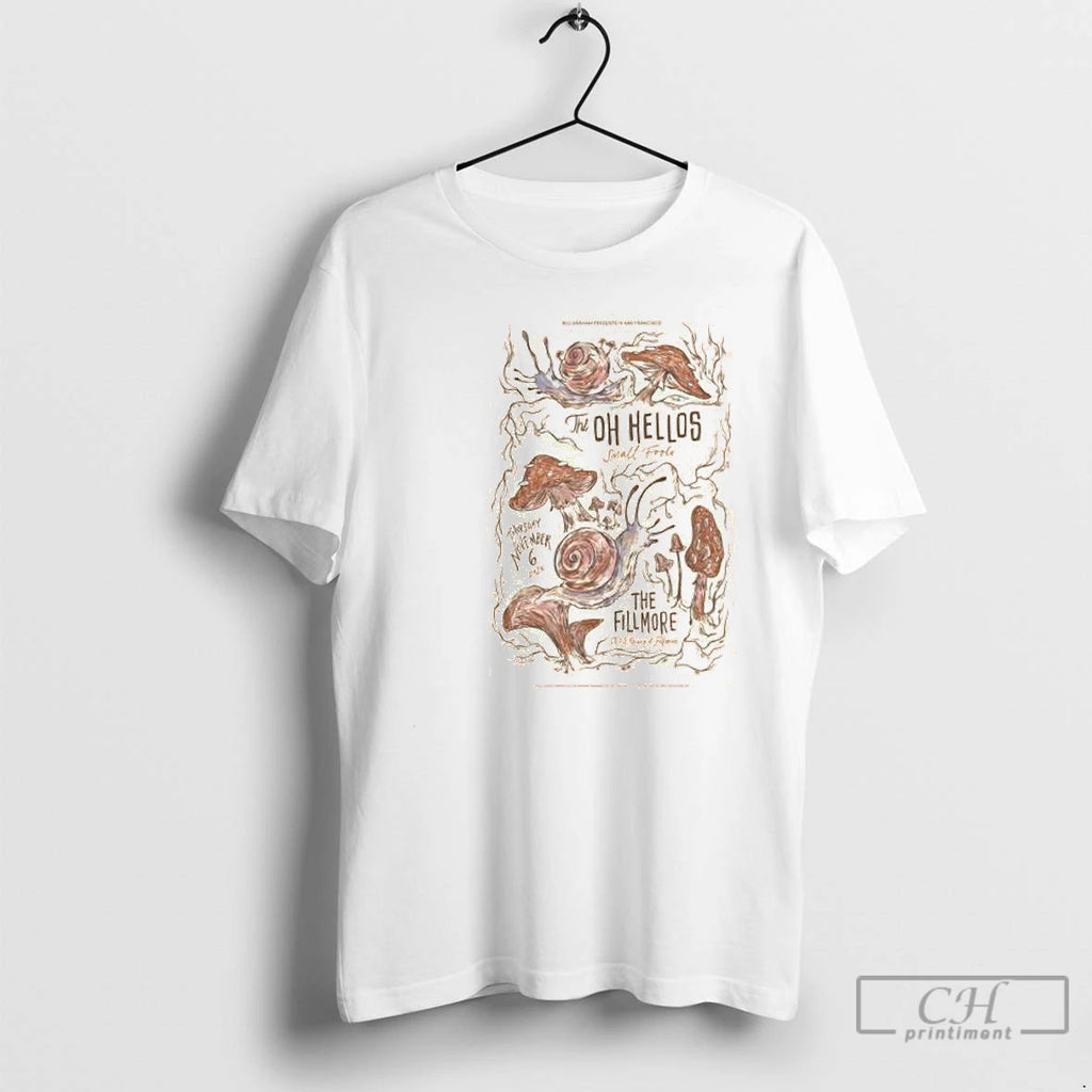 Classic The Oh Hellos San Francisco Ca November 6 2025 Concert Circle White T Shirts