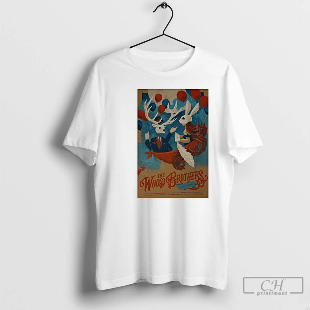 Classic The Wood Brothers Puff Of Smoke Tour December 2025 Circle White T Shirts Sweater
