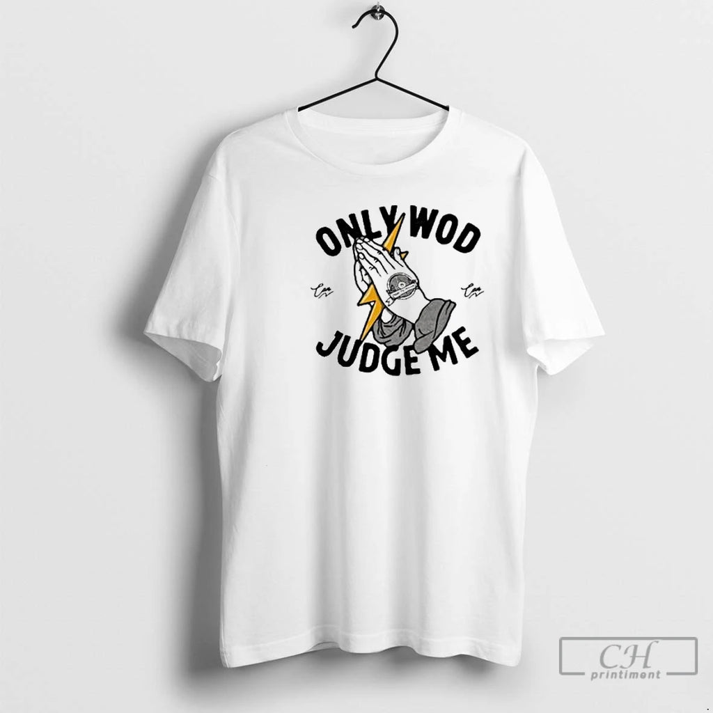 Classic Thundernoise Only Wod Can Judge Me Circle White