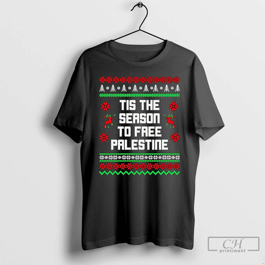 Classic Tis The Season To Free Palestine Ugly Christmas T-Shirts, Hoodie, Sweatshirt | WearSparks.com