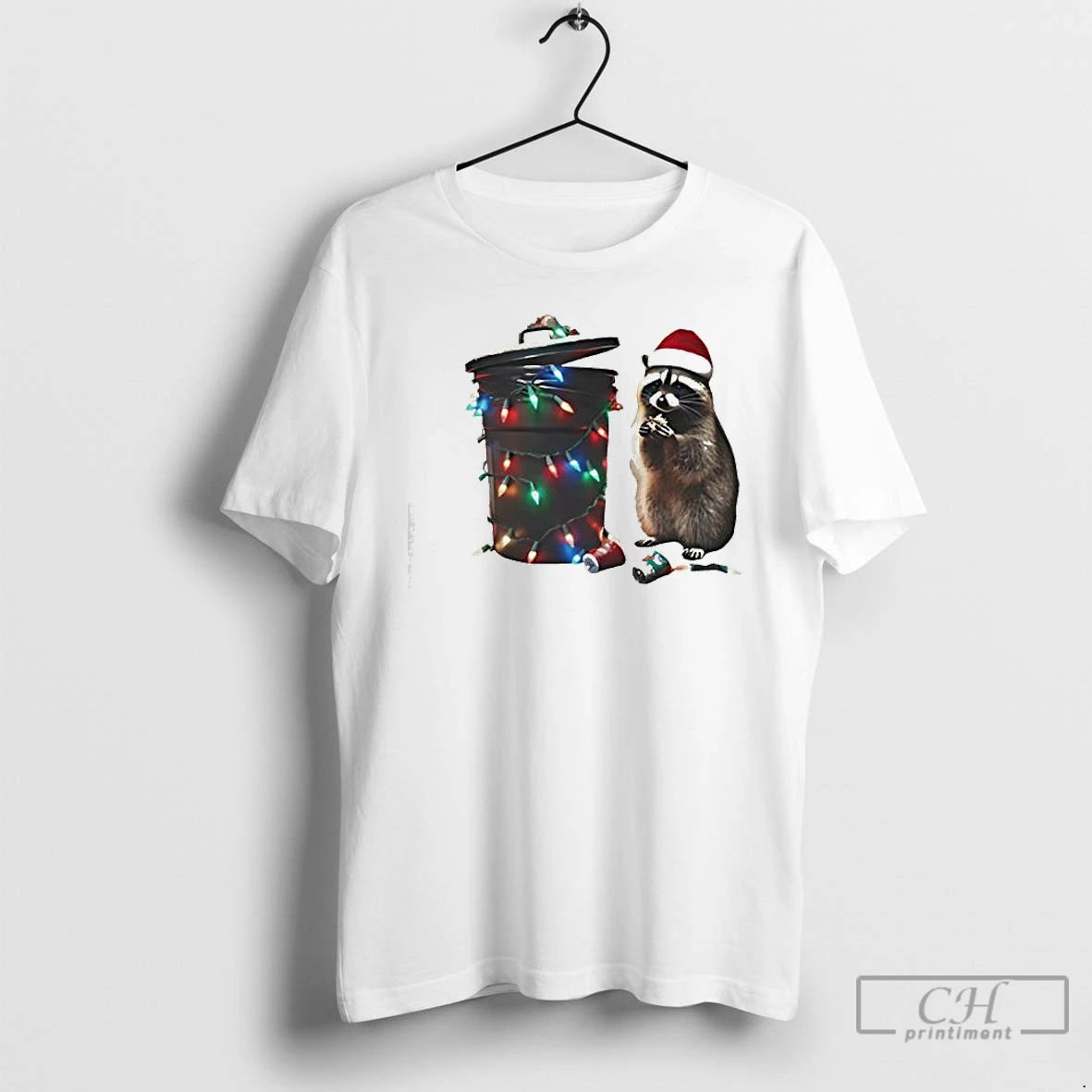 Classic Trashy Christmas Raccoon Trash Lights Graphic T-Shirts, Hoodie, Sweatshirt | WearSparks.com