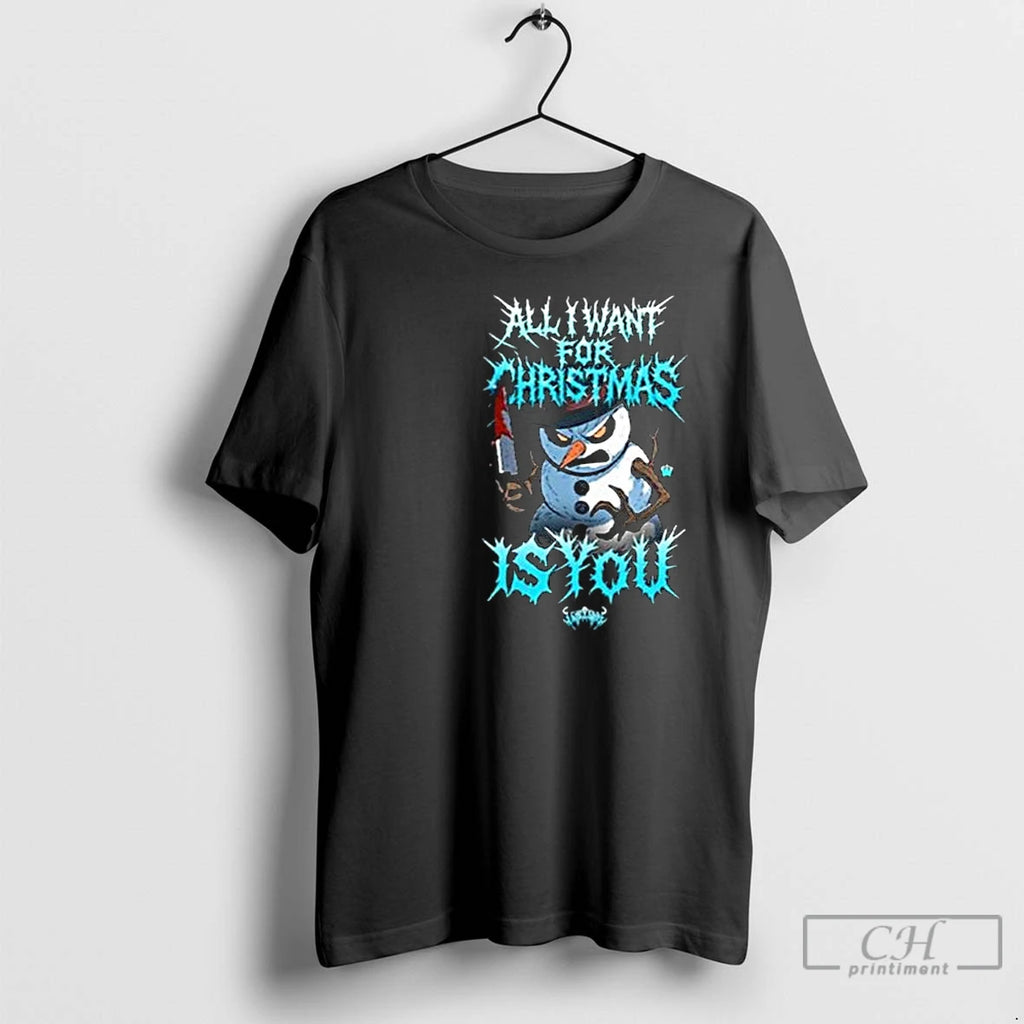 Classic Violent Snowman Xmas 2025 Circle Black