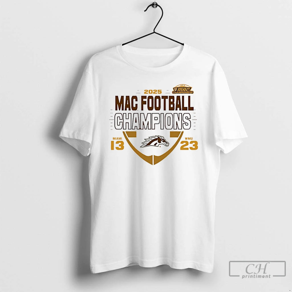 Classic Western Michigan Broncos 2025 Mac Football Champions 13 23 Score