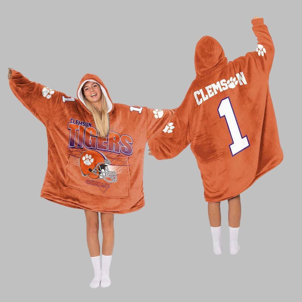 Clemson Football Unisex Blanket Hoodie - Grishko.com
