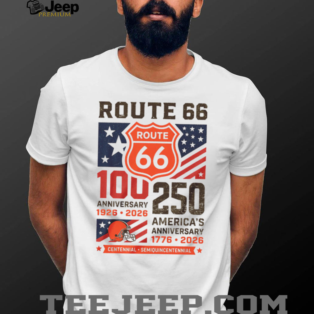 Cleveland Browns Route 66 Centennial T Shirt America’s 250th Anniversary 2026 Gift
