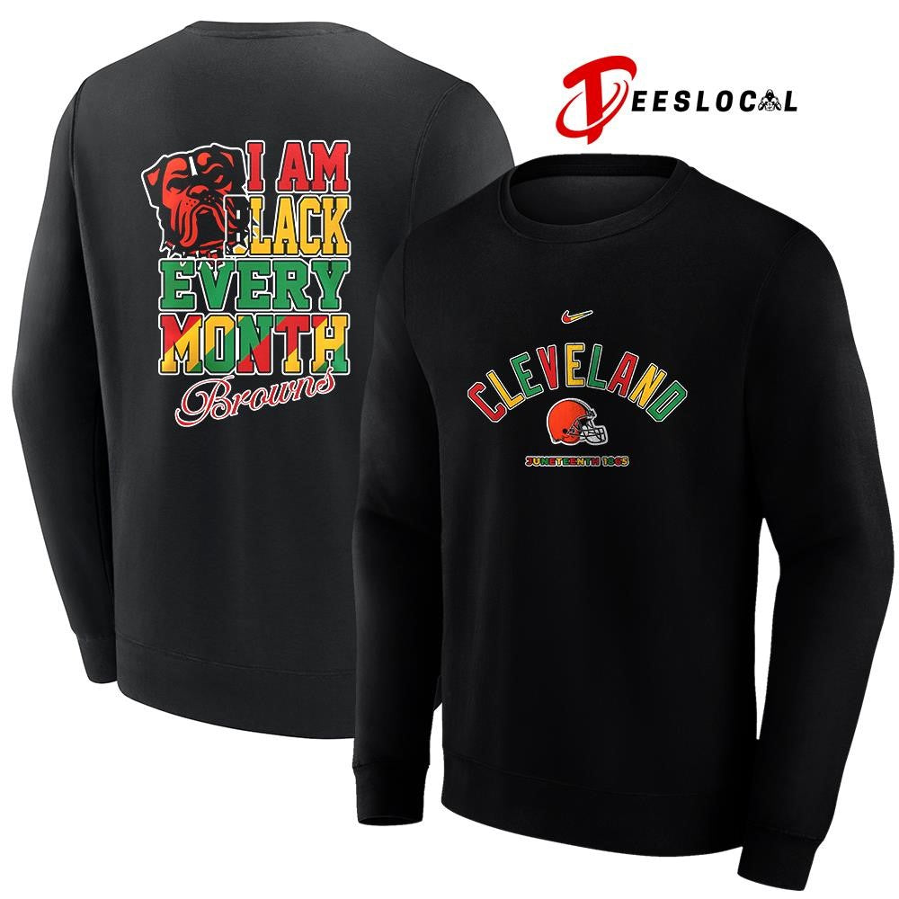Cleveland Browns x Juneteeth 1865 I am black every month shirt