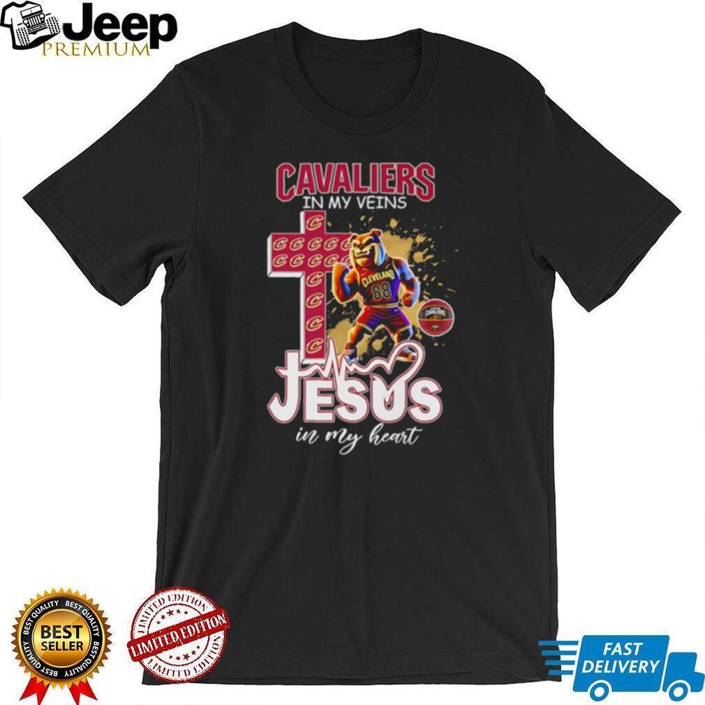 Cleveland Cavaliers Basketball Jesus in My Heart Christian NBA Fan T Shirt