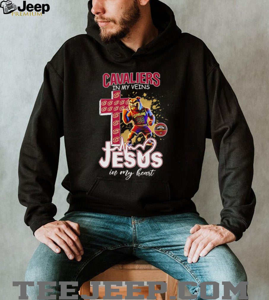 Cleveland Cavaliers Basketball Jesus in My Heart Christian NBA Fan T Shirt