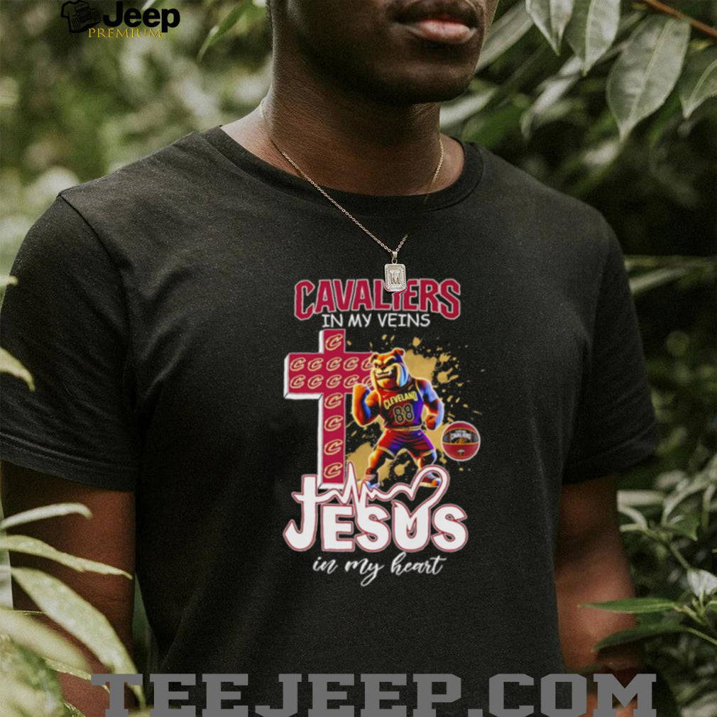 Cleveland Cavaliers Basketball Jesus in My Heart Christian NBA Fan T Shirt