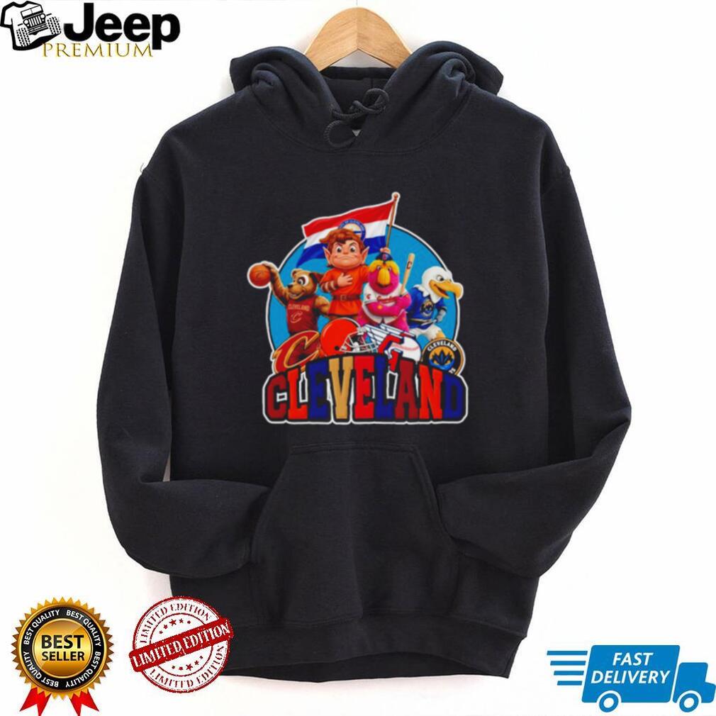 Cleveland City Sports Mascot Mashup Guardians Cavaliers Browns T Shirt