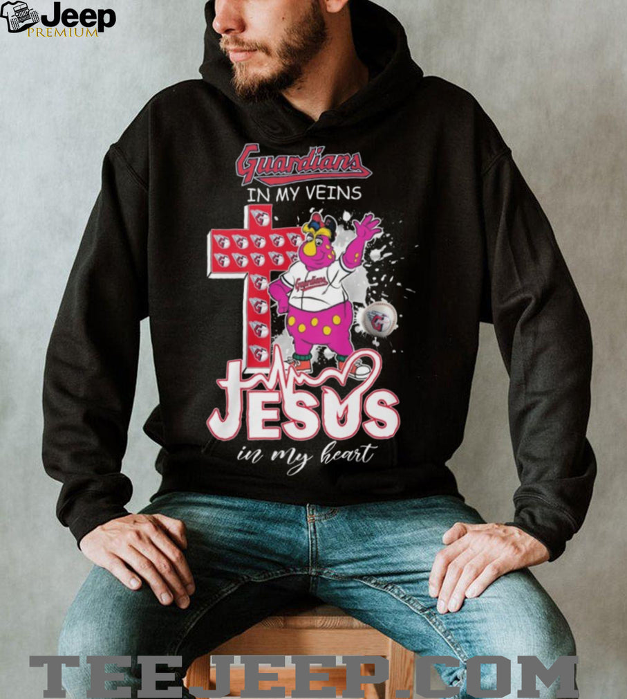 Cleveland Guardians Slider Mascot Cross Jesus Faith T Shirt