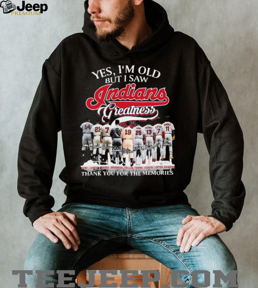 Cleveland Indians Greatness Legends Signature Retro Baseball T Shirt