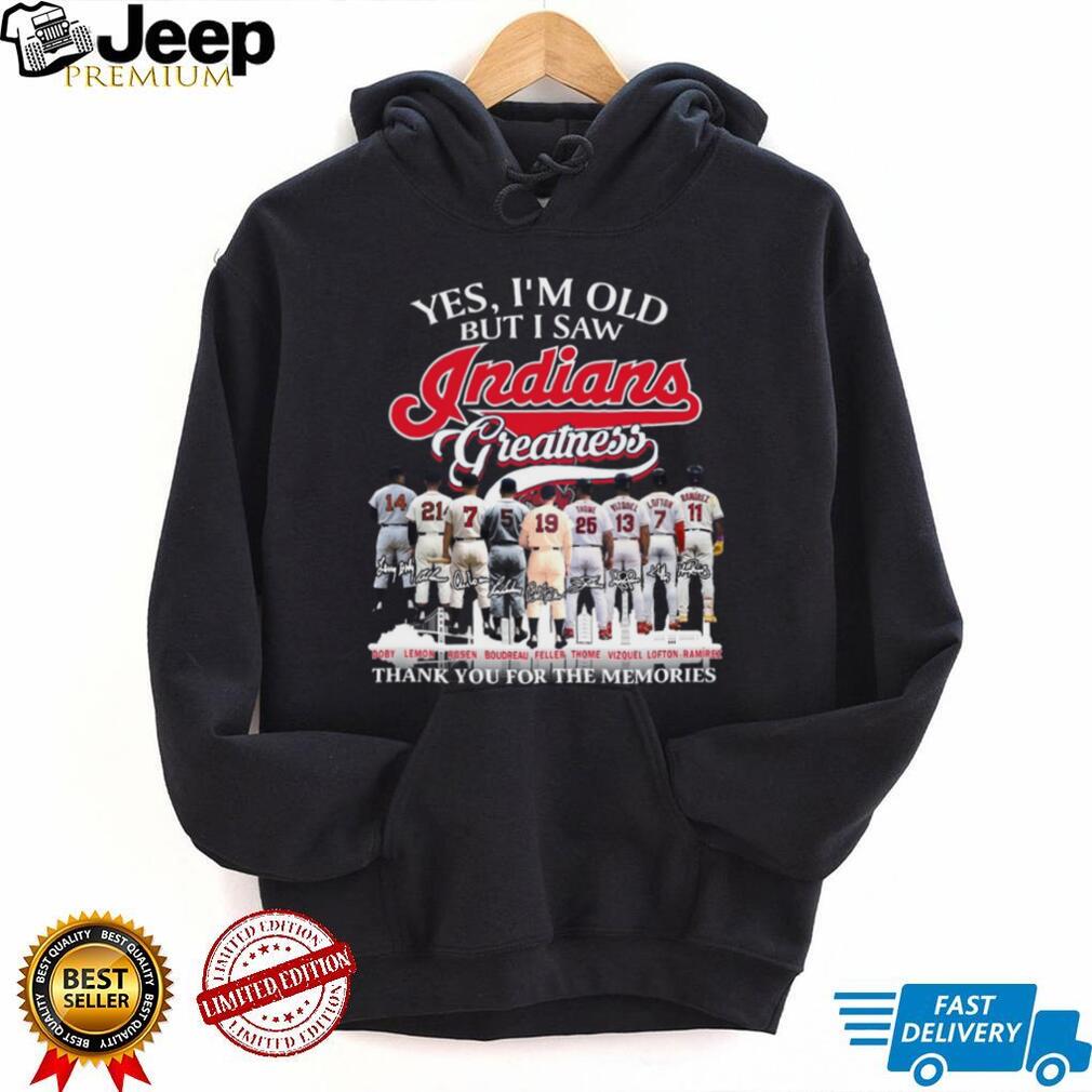 Cleveland Indians Greatness Legends Signature Retro Baseball T Shirt