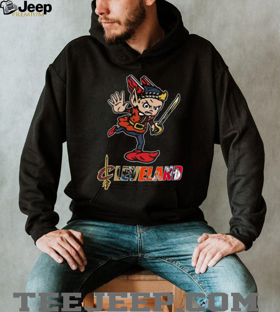 Cleveland Sports Mascot “Brownie the Elf” Sword Design T Shirt