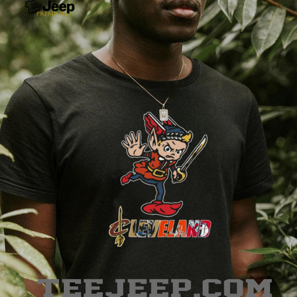 Cleveland Sports Mascot “Brownie the Elf” Sword Design T Shirt