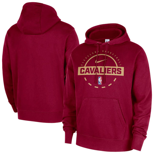 Cleveland Cavaliers Wine 2025 26 Practice Club Pullover Hoodie2