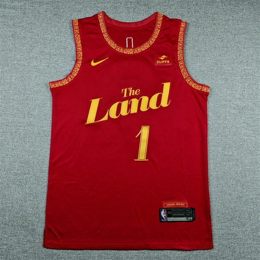Cleveland Cavaliers #1 James Harden 26 Cavaliers 1 Red City Edition Style 2