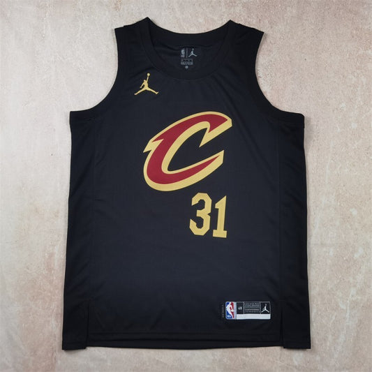 Cleveland Cavaliers #31 Jarrett Allen Hot Press Cavaliers Style 3