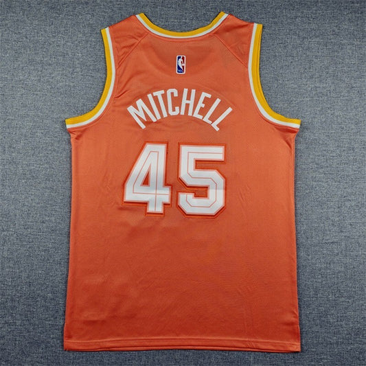 Cleveland Cavaliers #45 Donovan Mitchell 26 Cavaliers 45 Orange City Edition Style 1