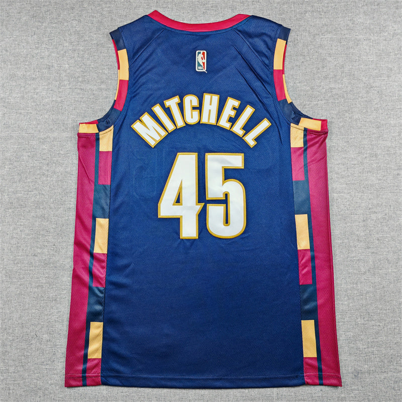 Cleveland Cavaliers #45 Donovan Mitchell Cavaliers 45 Classic Blue Style 1