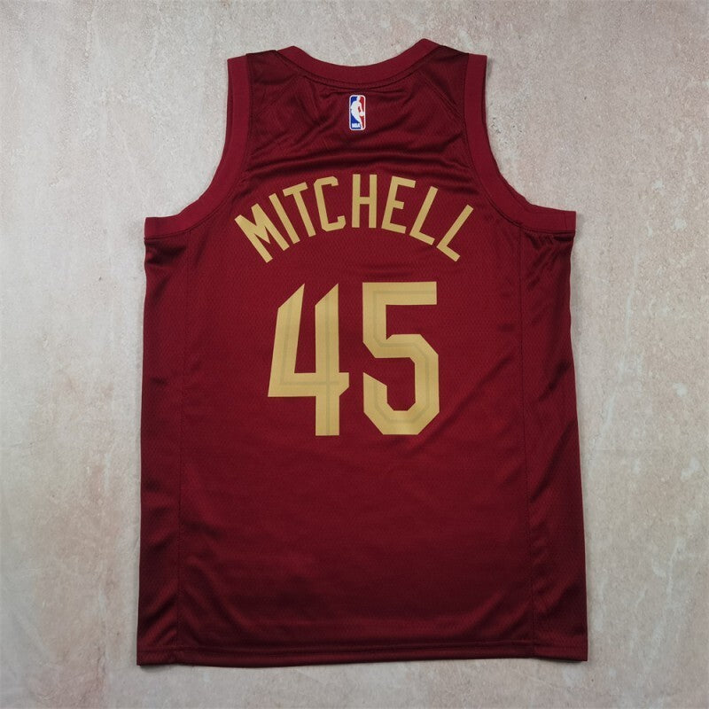 Cleveland Cavaliers #45 Donovan Mitchell Hot Press Cavaliers Style 3