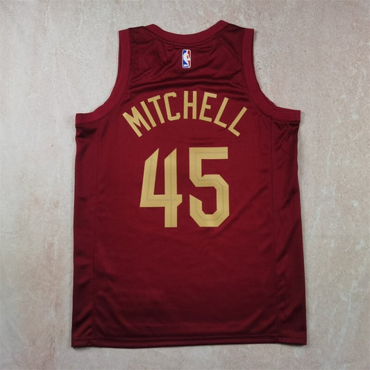 Cleveland Cavaliers #45 Donovan Mitchell Hot Press Cavaliers Style 3