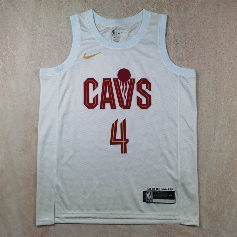 Cleveland Cavaliers #4 Mobley Hot Press Cavaliers Style 6