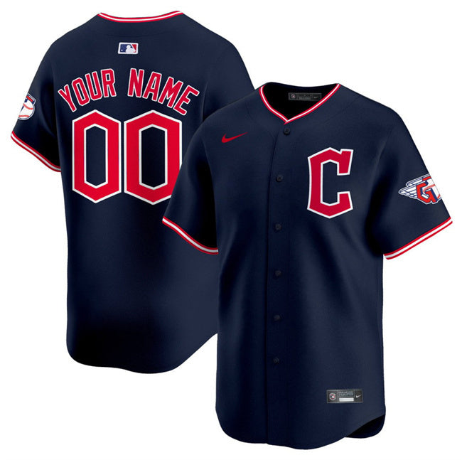 Cleveland Guardians Active Player Custom Navy 2025 Alternate Limited Stitched2