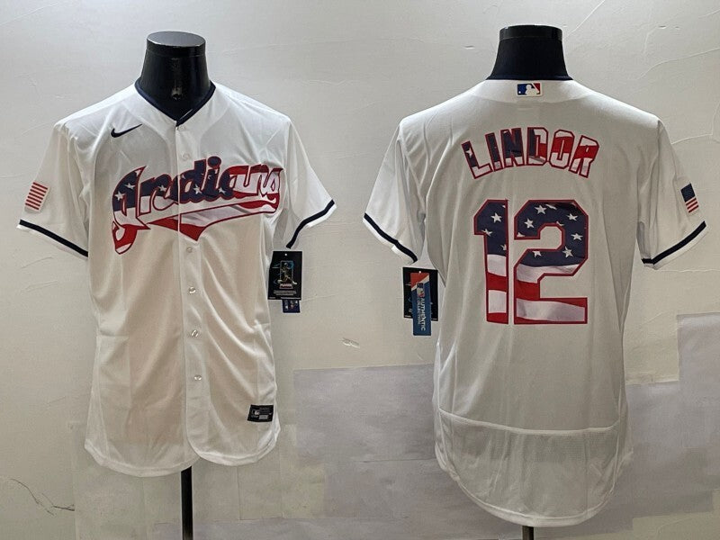 Cleveland Guardians #12 Lindor Indians Adult