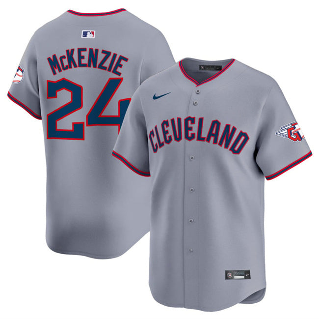 Cleveland Guardians #24 Triston McKenzie Grey 2025 Alternate Limited Stitched
