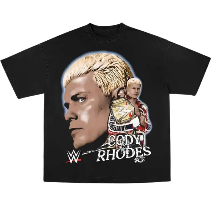 Cody Rhodes Vintage Graphic Tees, Wrestling Tshirt, Wrestler T-Shirt, WWE Shirts, Unisex Wrestling Gift Shirt Menswear Womenswear Streetwear