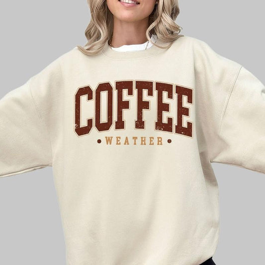 Coffee Weather Sweatshirt, Autumn T-shirt, Retro Fall T-shirt, Coffee Lover Gift, Shirt For Coffee Lover, Autumn Women...
