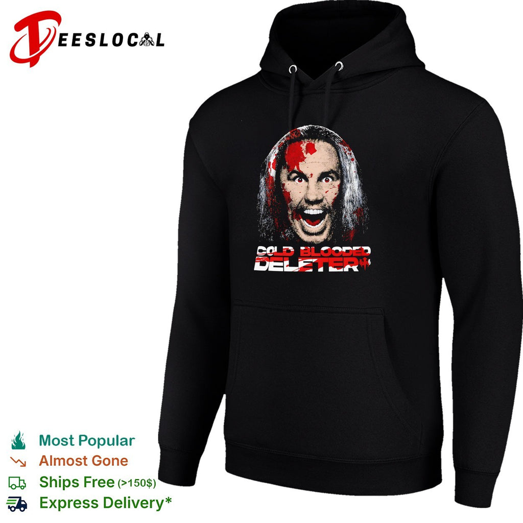 Cold blooded deleter bloody wrestler face shirt