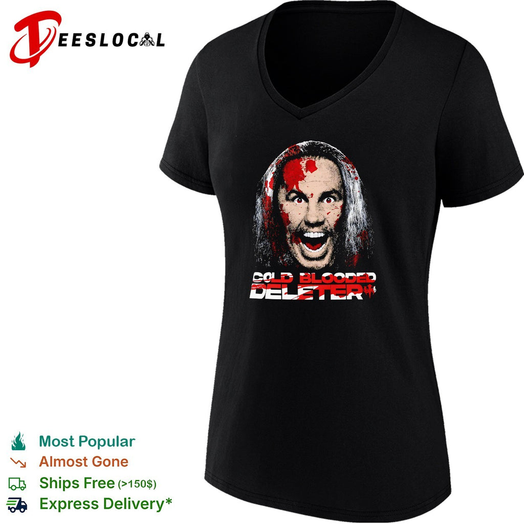 Cold blooded deleter bloody wrestler face shirt