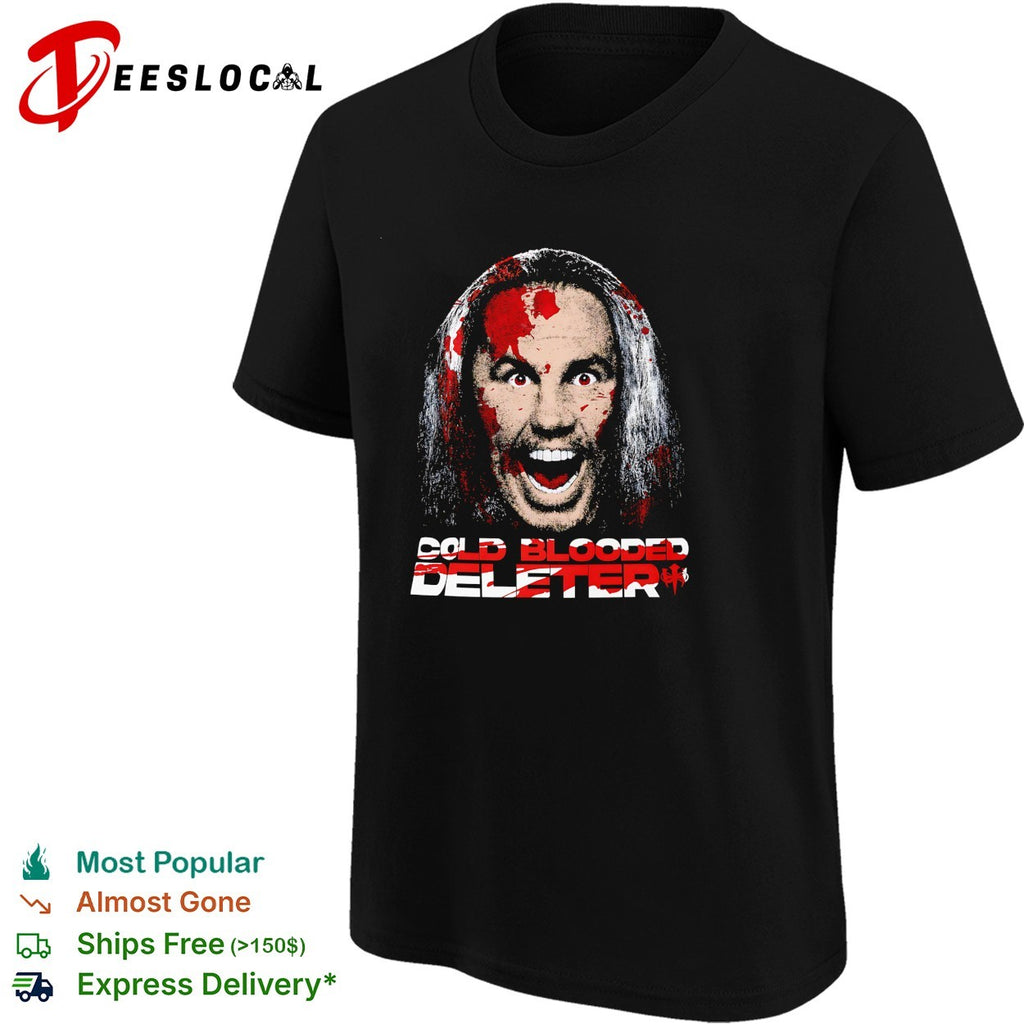 Cold blooded deleter bloody wrestler face shirt
