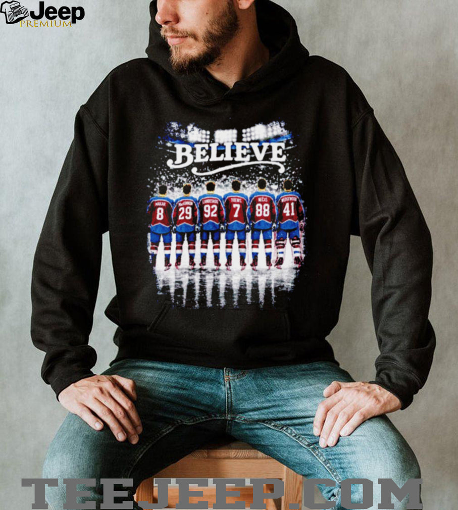 Colorado Avalanche Hockey Believe Team Players Fan Graphic T Shirt