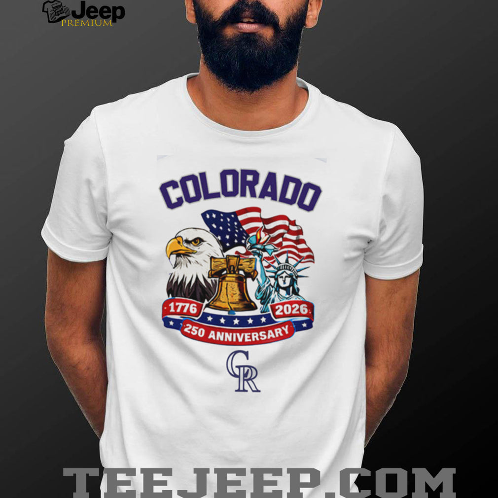 Colorado Rockies 250th Anniversary 1776 2026 Patriotic Baseball Jersey T Shirt