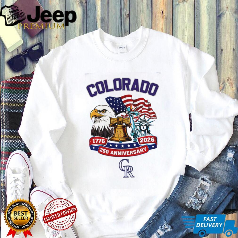 Colorado Rockies 250th Anniversary 1776 2026 Patriotic Baseball Jersey T Shirt